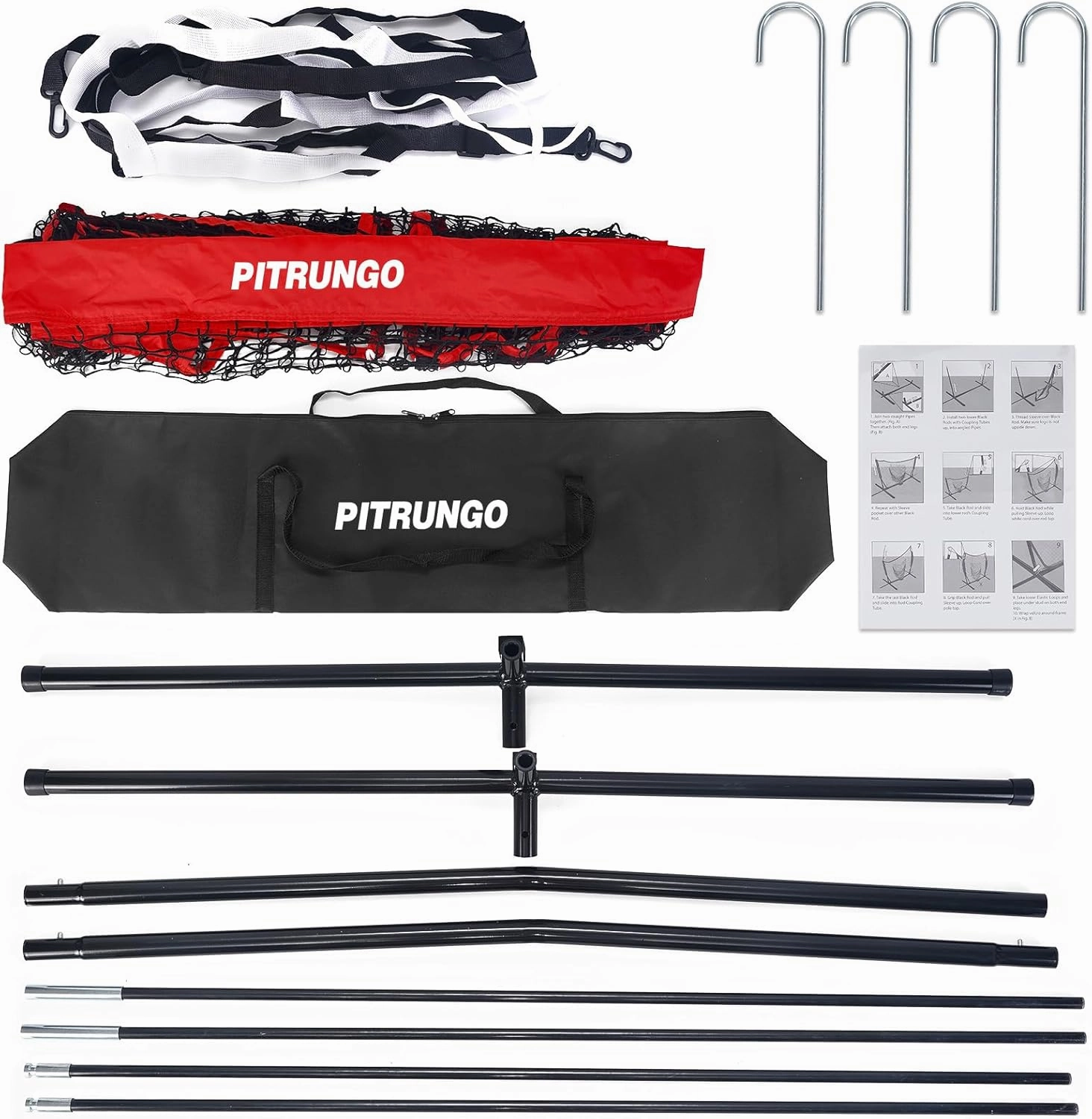 Baseball Softball Tee Batting Tee for Hitting T tee Ball Set Stand Baseball Softball Hitting Pitching Screen Net for Kids Teens Batting Net Set Training Equipment W/Carry Bag for Outdoor