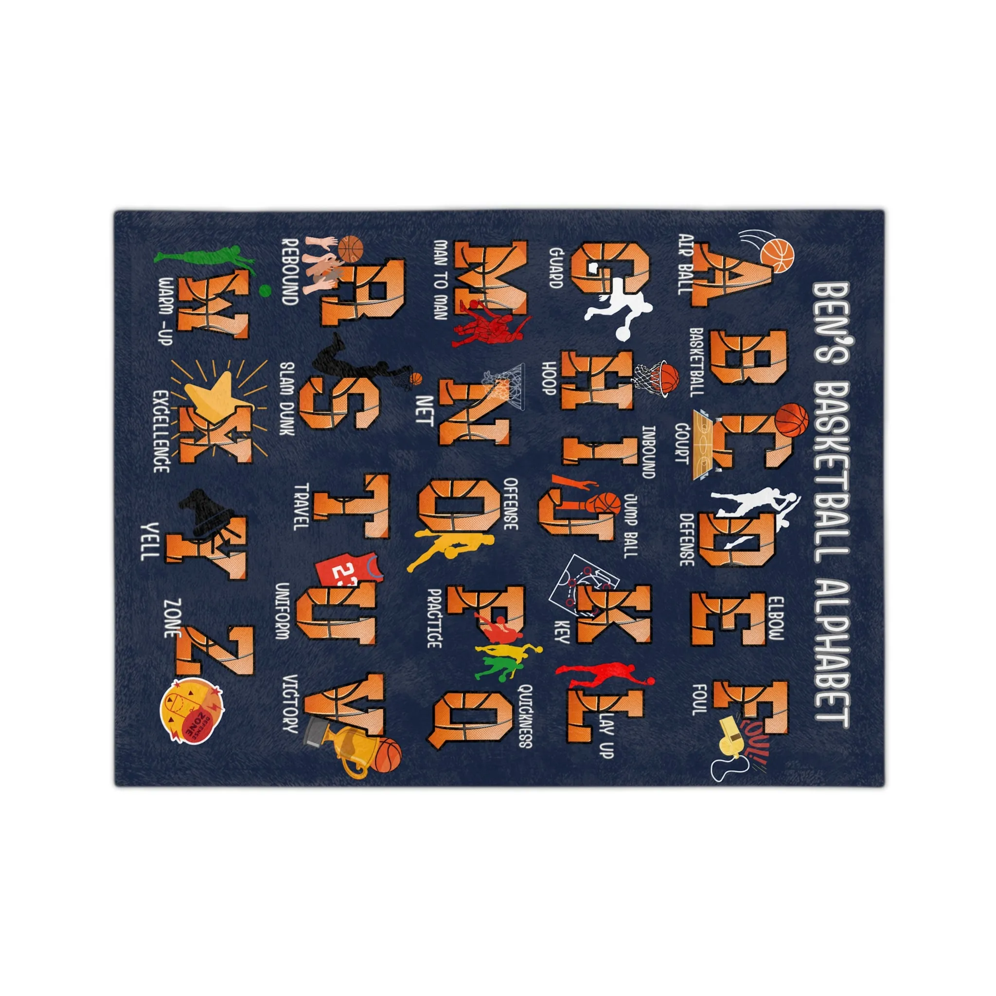 Basketball Blanket, Personalized Gifts for Basketball Lover