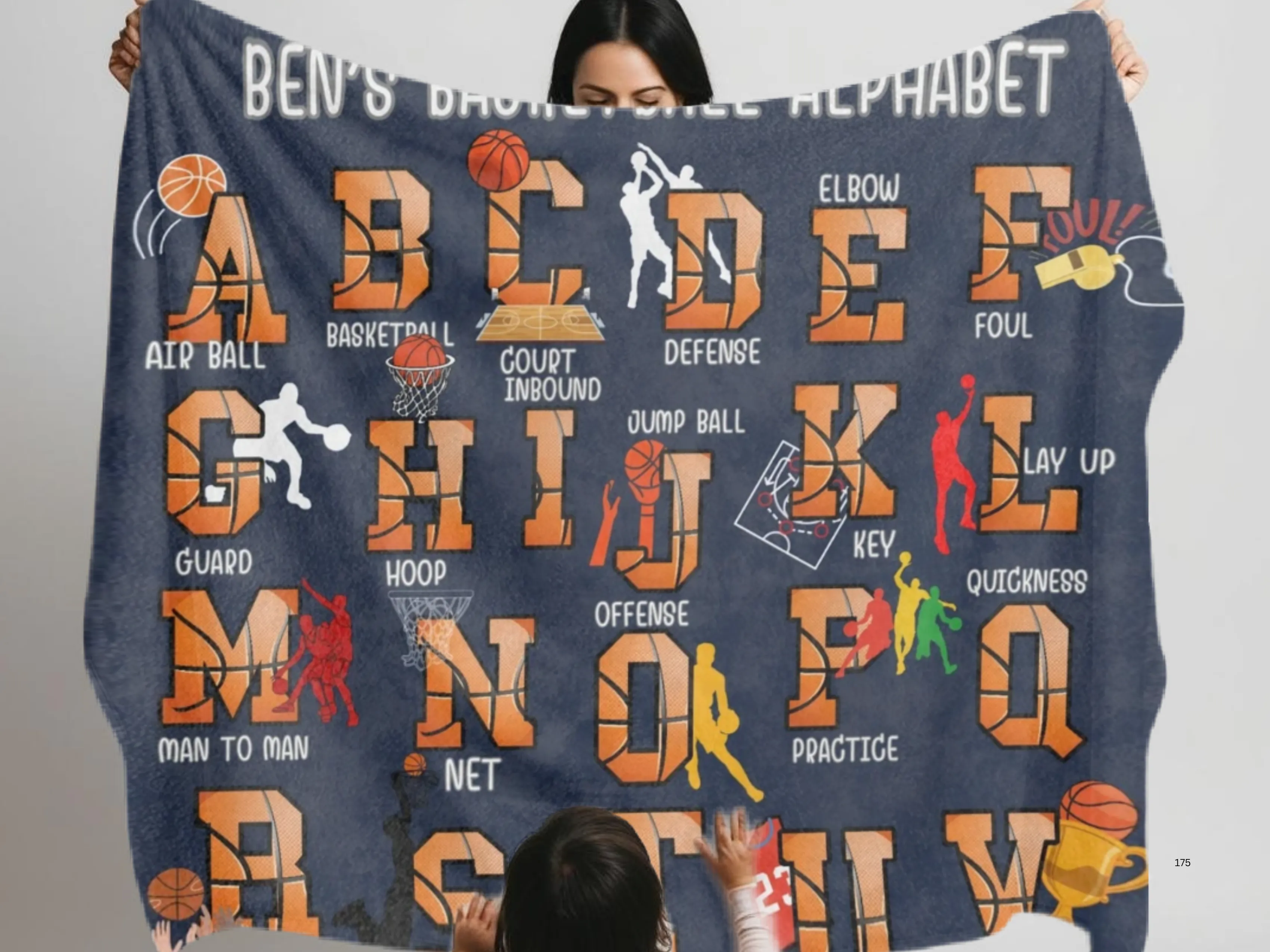 Basketball Blanket, Personalized Gifts for Basketball Lover