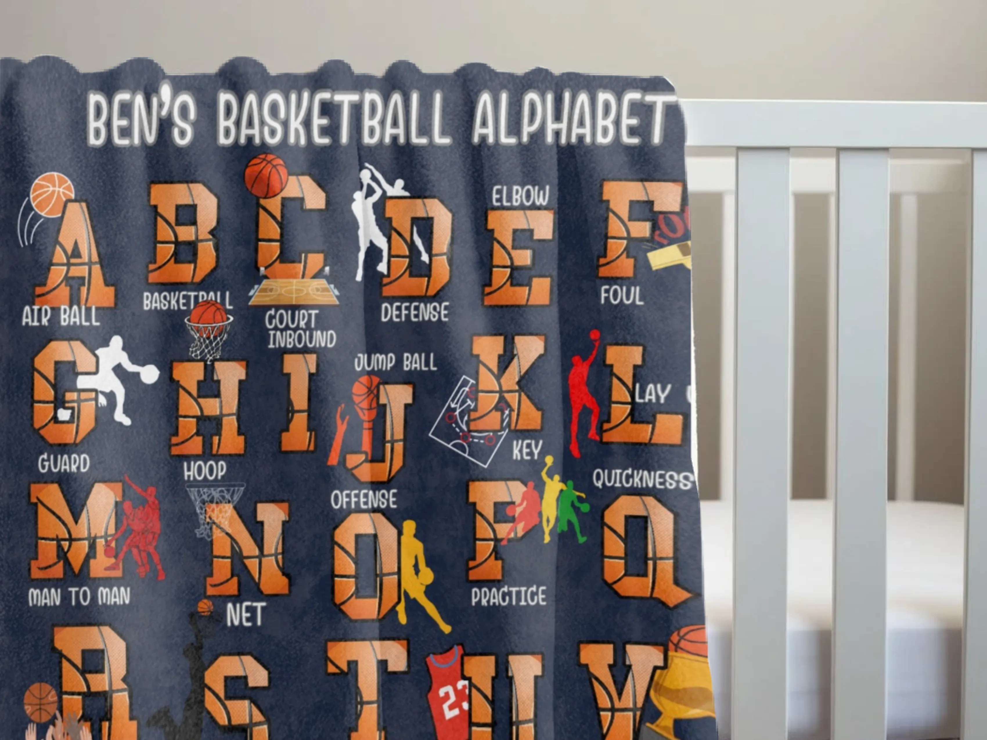 Basketball Blanket, Personalized Gifts for Basketball Lover