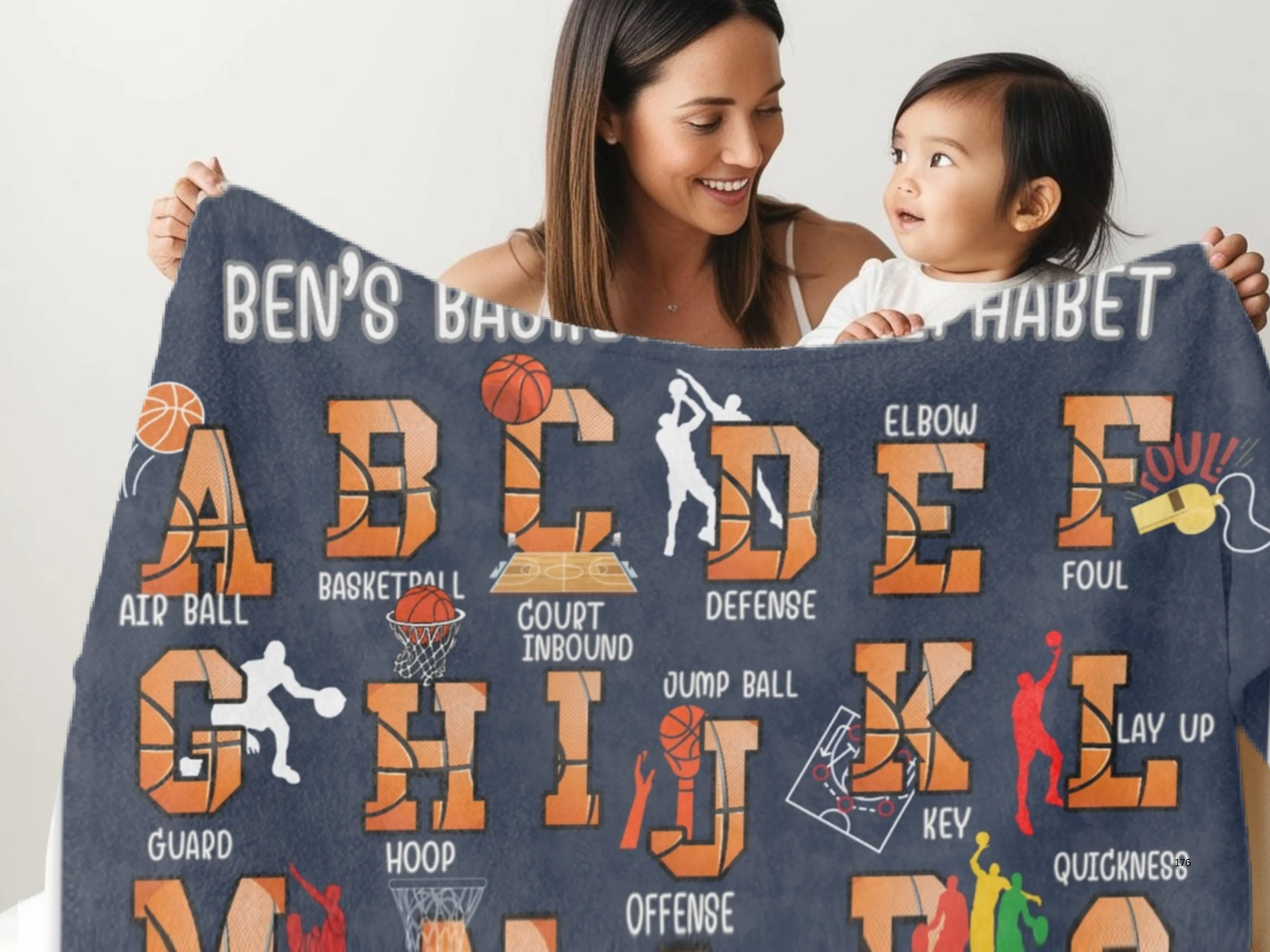 Basketball Blanket, Personalized Gifts for Basketball Lover