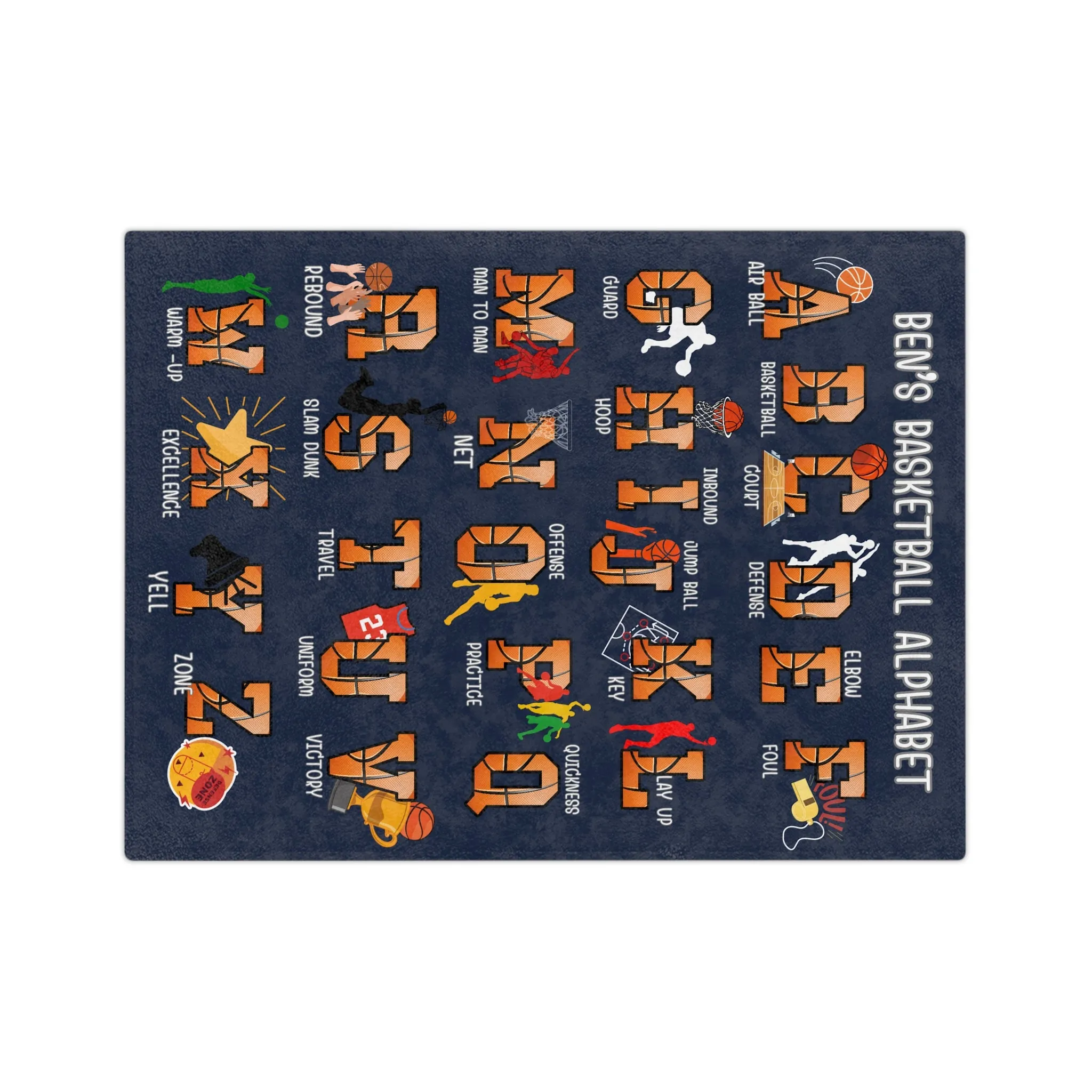Basketball Blanket, Personalized Gifts for Basketball Lover