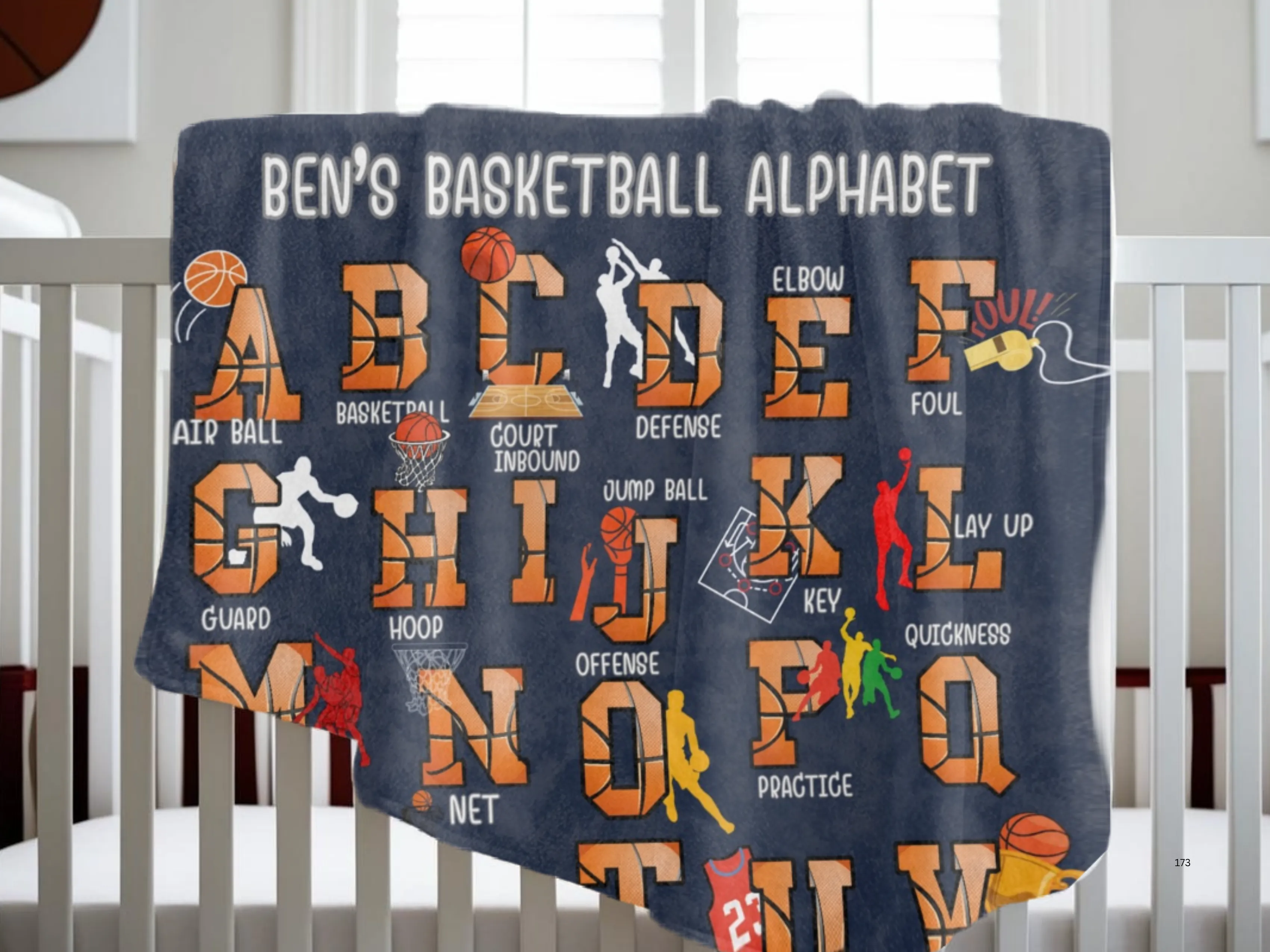 Basketball Blanket, Personalized Gifts for Basketball Lover