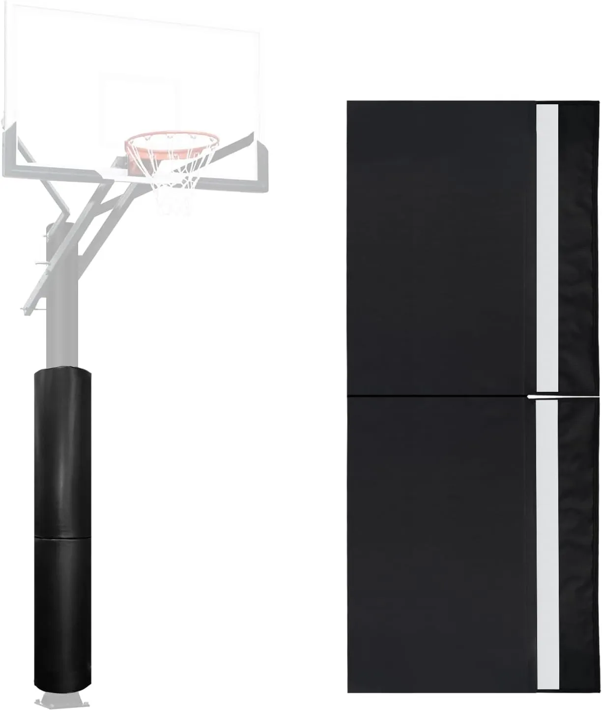 Basketball Pole Padding 72" Heavy Duty Safety Pad for 3-5" Round Poles, Waterproof & Durable – Gym, Garage, Playground Protection