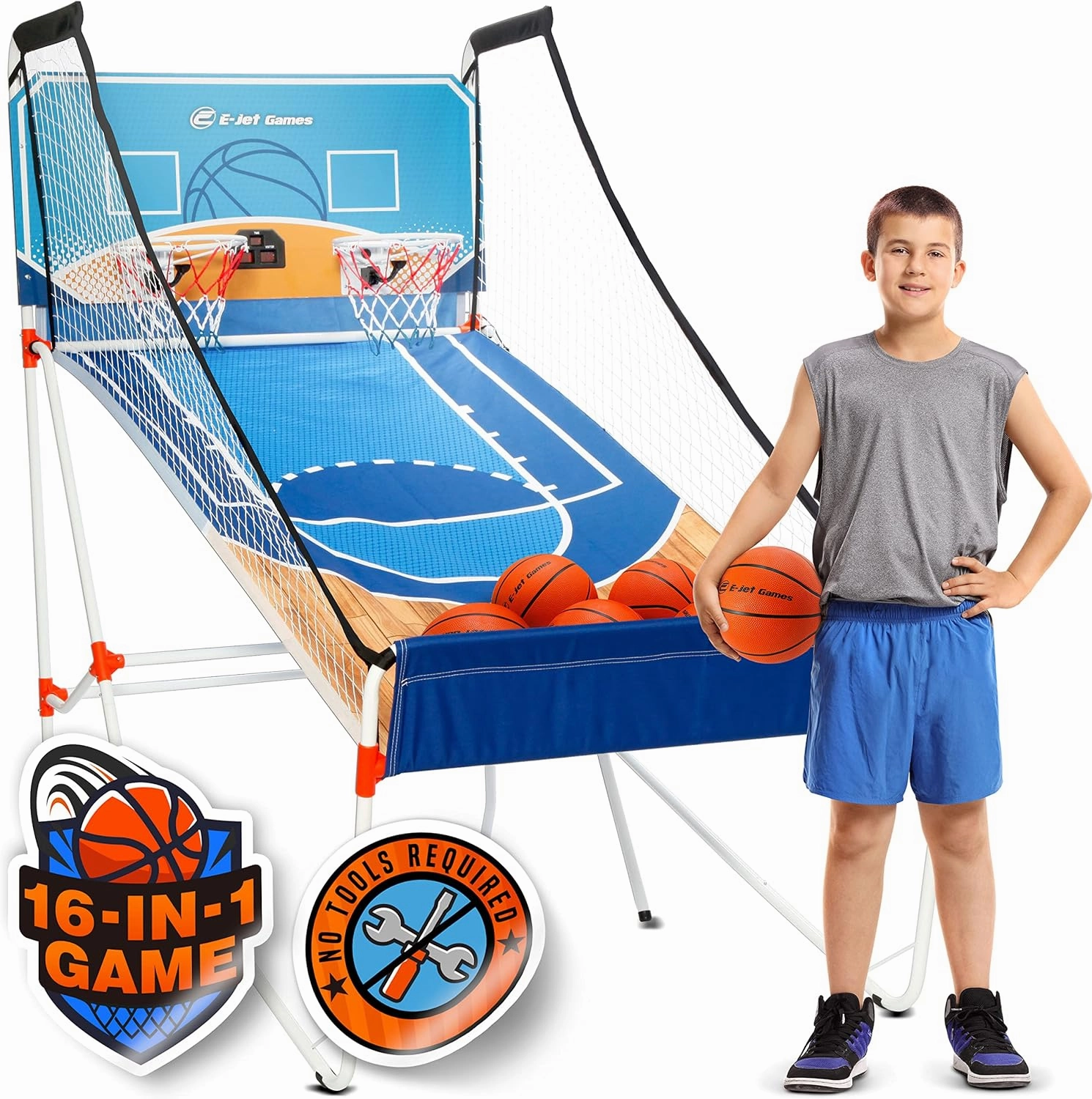 Basketball Arcade Game, Gifts for Boys & Girls, Children Teens & Adults, Dual Shot 10 Mins Setup 16-in-1 Games, Birthday Christmas Party