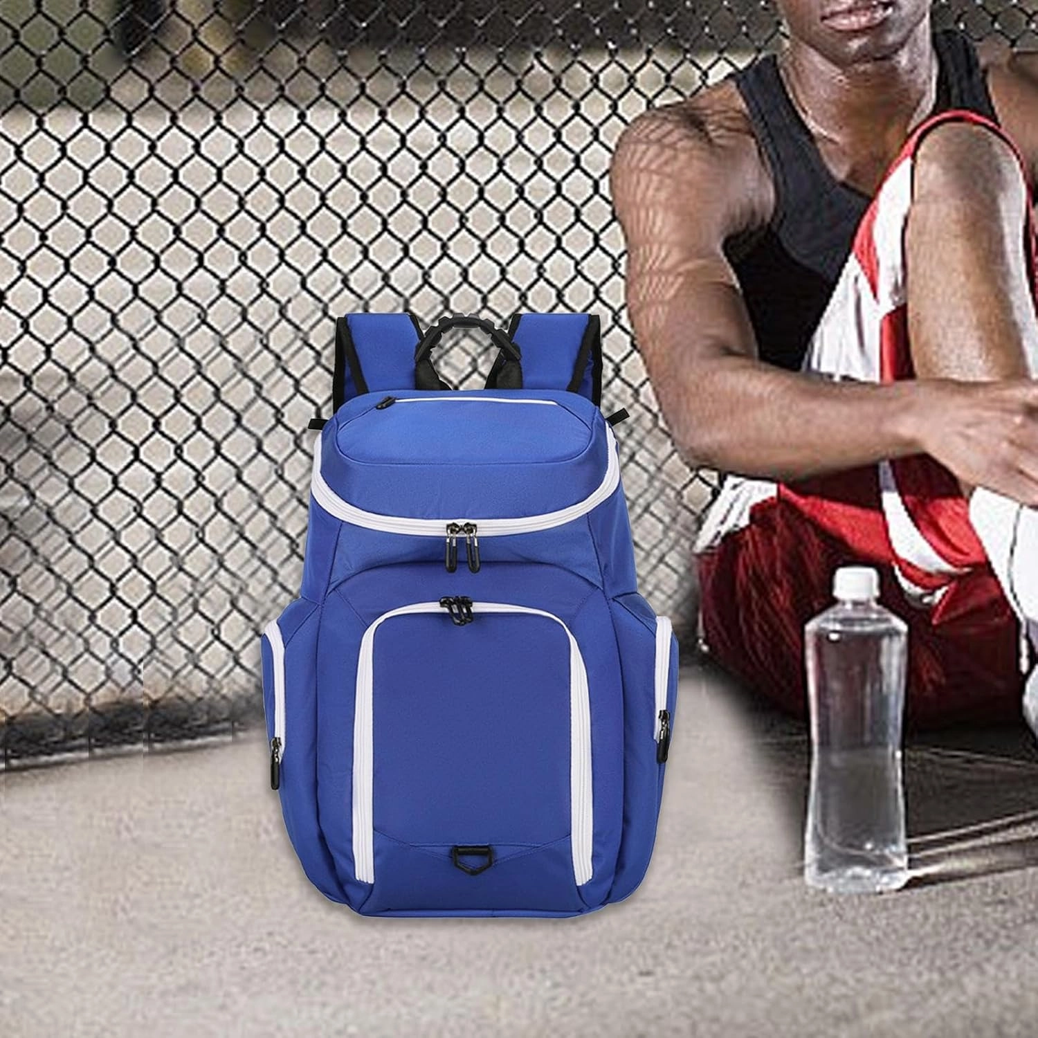 Basketball Backpack Soccer Bag Hiking Bag Large Capacity Gym Bag Portable Multiuse Training Bag for Outdoor Sports Gym Adults