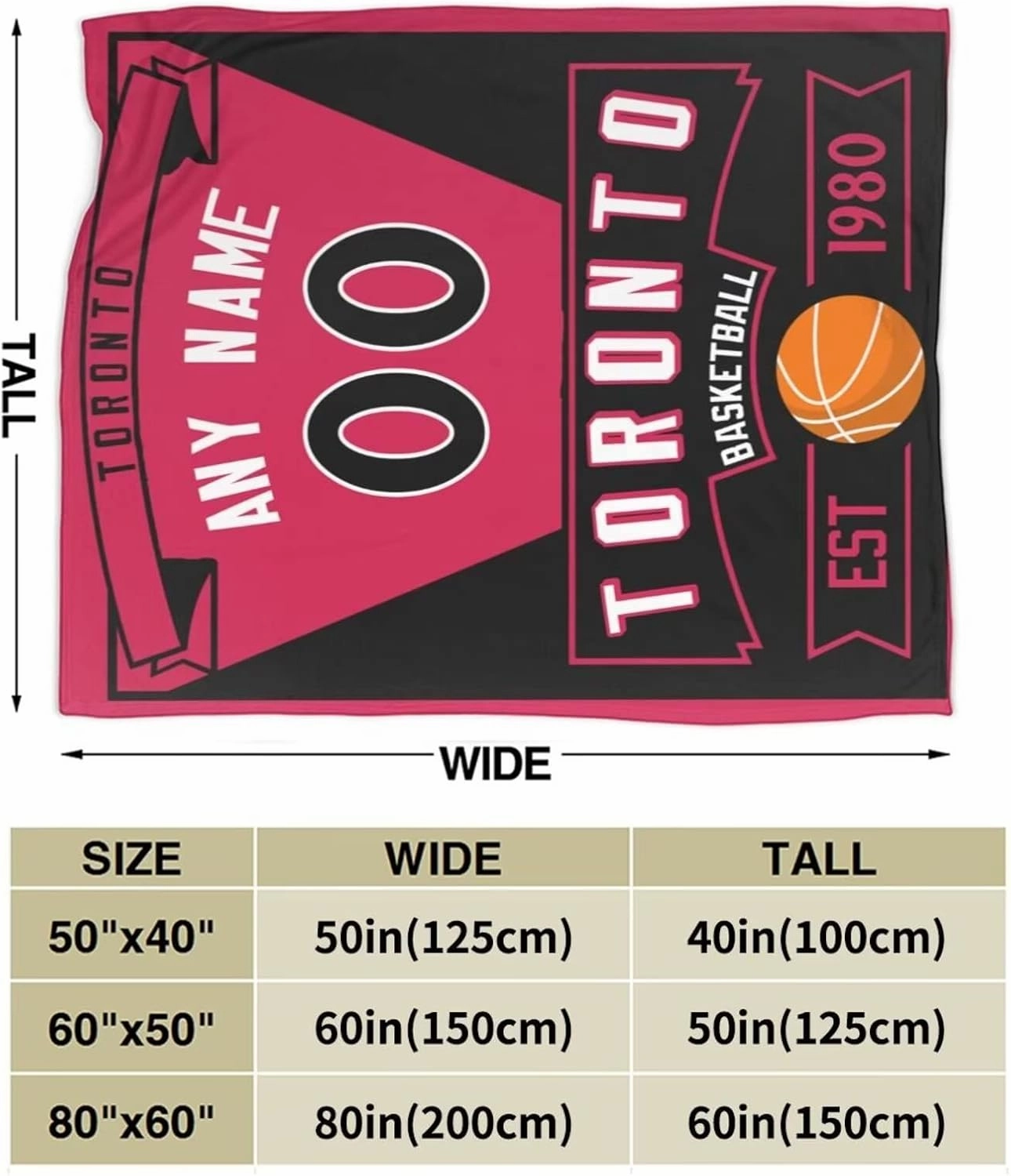 Basketball Throw Blankets Personalized Ultra-Soft Micro Fleece Blankets with Name Numbers for Fans Gifts