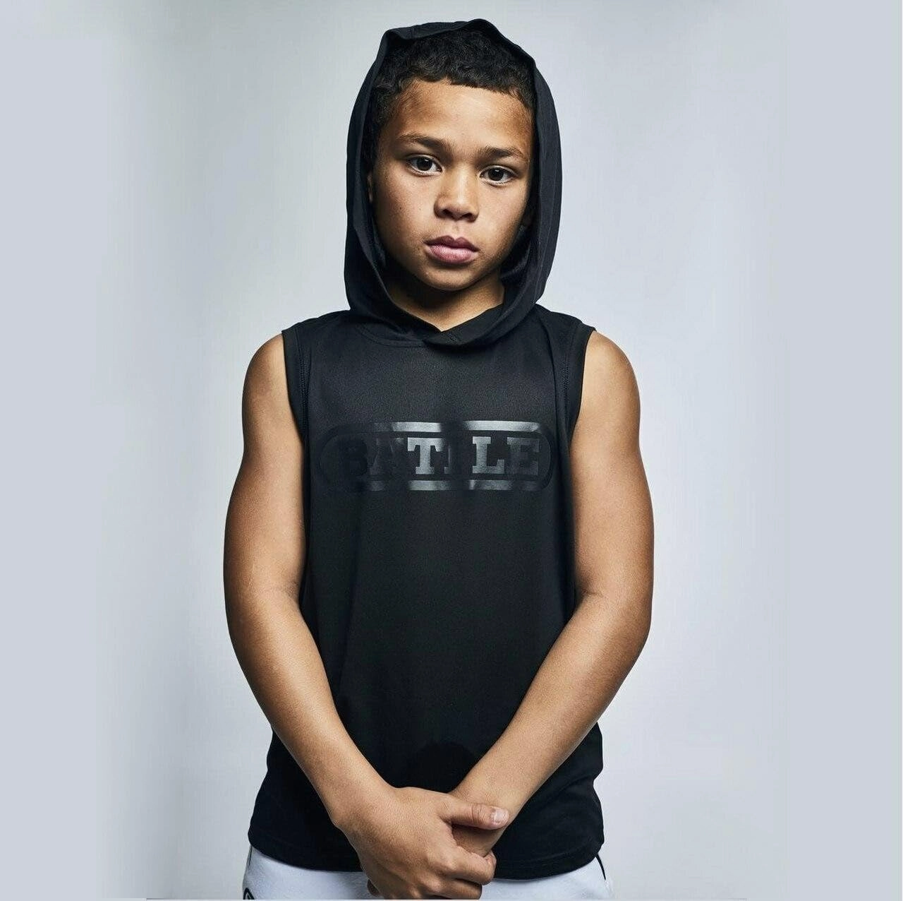 Battle Sports Sleeveless Light Action Workout Hoodie - Raglan Cut Sleeveless Hoodie for Youth