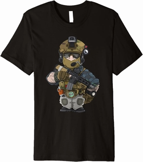 BB Headz Airsoft Airsofter MilSim PMC Operator Premium T-Shirt