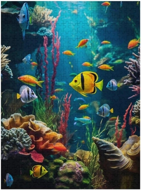 Beautiful Exotic Colorful Fish 1000 Piece Jigsaw Puzzle for Adults, Home Decor Birthday Party Gift Family Game Toy as Wall Art Decor Poster