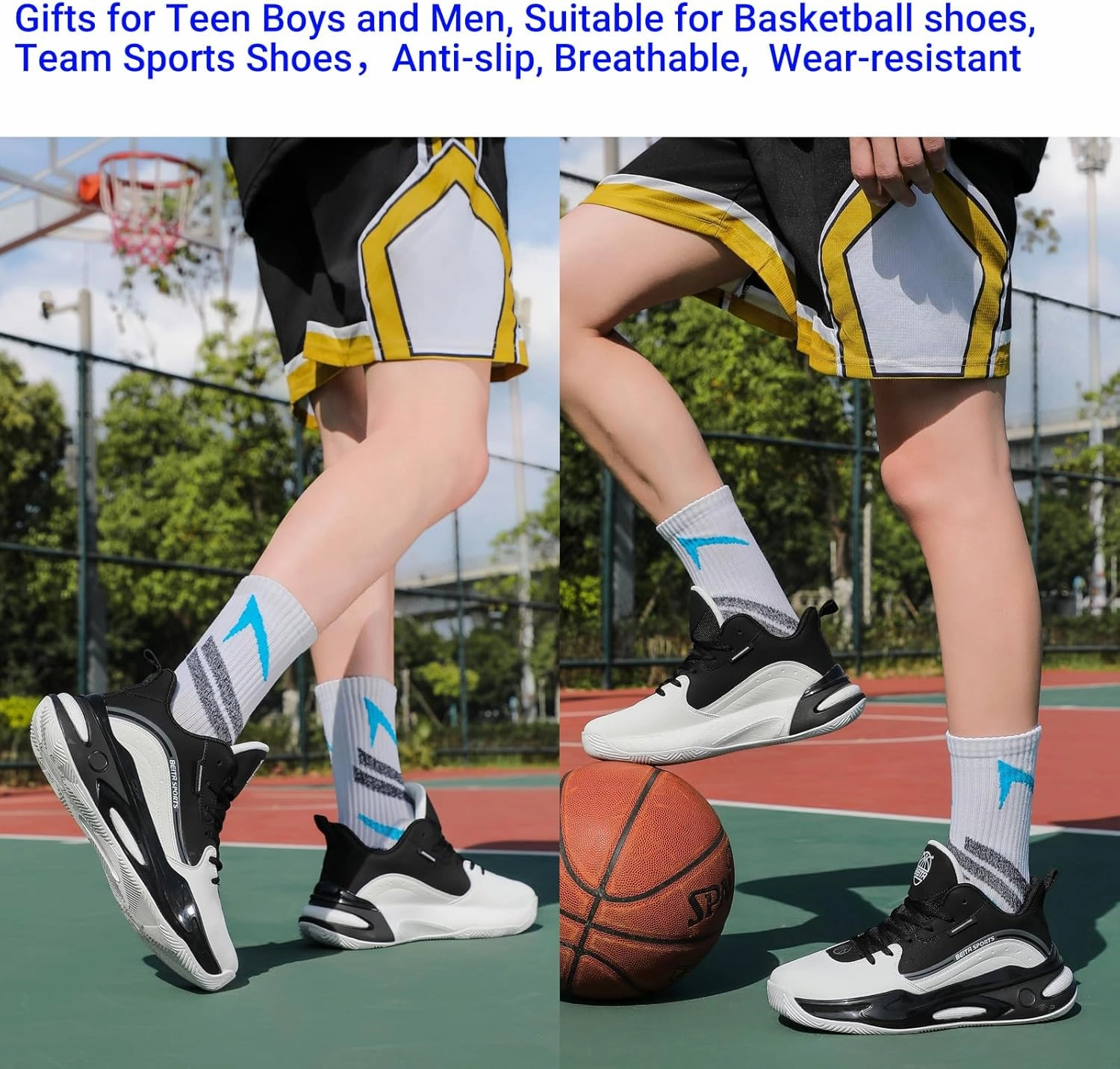 Beita High Upper Basketball Shoes for Men Sneakers Breathable Sports Shoes Anti Slip