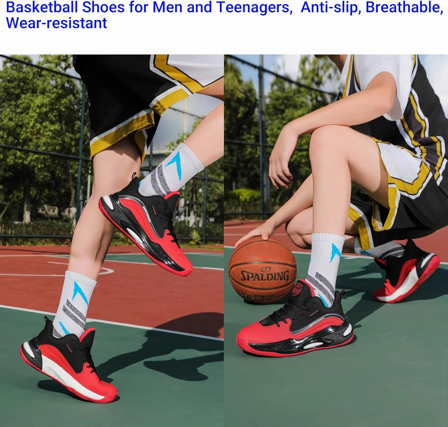 Beita High Upper Basketball Shoes for Men Sneakers Breathable Sports Shoes Anti Slip
