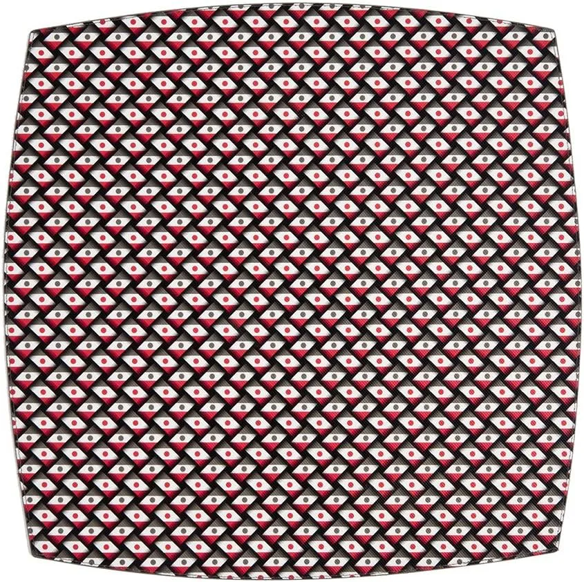 Benson Mills Basketweave Harbacked Mat, Set of 4, Fire