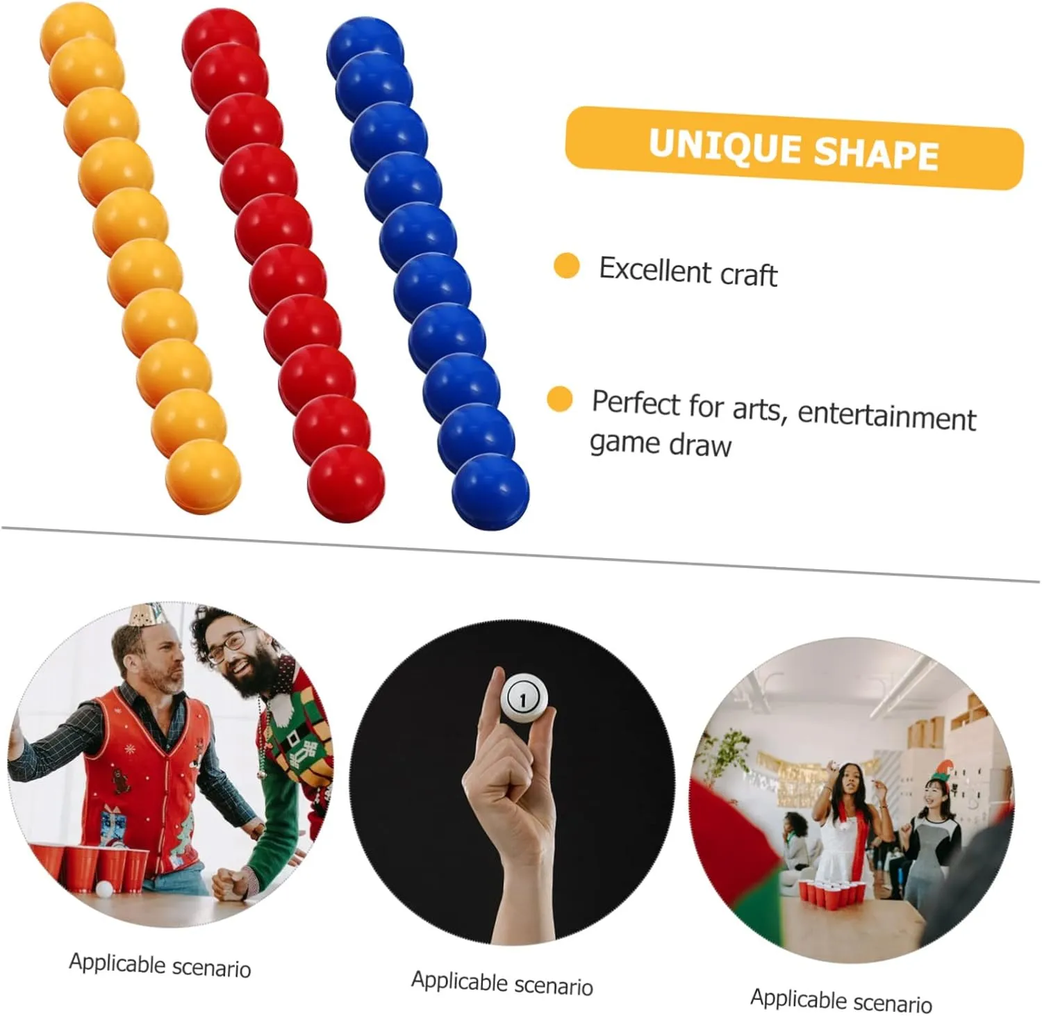 BESPORTBLE 2 Sets Ball Activity Party Balls Small Pong Mini Pong Sphere Game Balls Numbered Balls Ball for