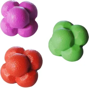 BESPORTBLE 3Pcs Agile Training Ball High Elasticity Hexagonal Reaction Balls for Indoor Fitness Hand Eye Coordination and Speed Training Design