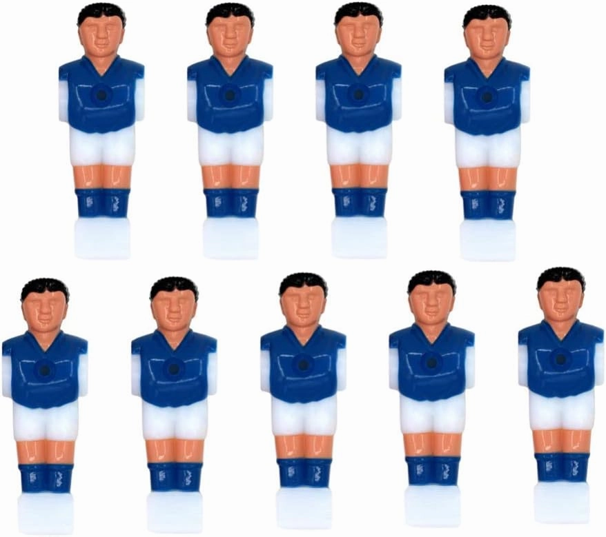 BESPORTBLE 9pcs Foosball Man Statue Table Guys Man Soccer Games Player Mini Doll Figure Football Machine Accessories Replacement Parts (Blue)