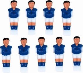 BESPORTBLE 9pcs Foosball Man Statue Table Guys Man Soccer Games Player Mini Doll Figure Football Machine Accessories Replacement Parts (Blue)