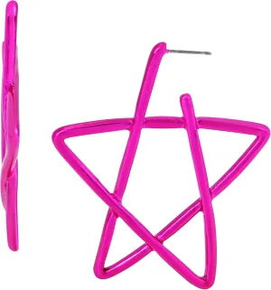Betsey Johnson Star Hoop Earrings