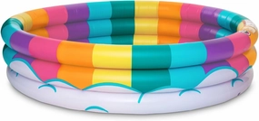 BigMouth Inc Inflatable Kiddie Pool, Blow Up Kid Swimming Pool for Backyard, Small Swim & Splash Pool for Kids - Rainbow, 5 Feet Wide