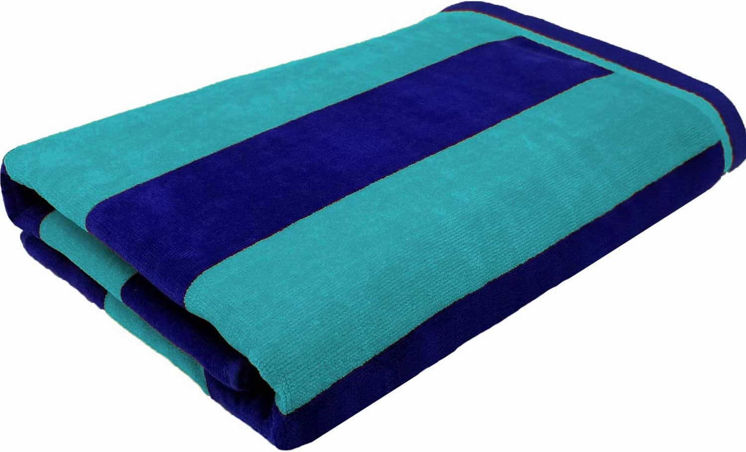 Black & White Brands 100 Percent Plush Cotton Velour Beach/Pool Towel Set. Multicolor 4 Piece Cabana Stripe (Large 30x60 425 GSM)