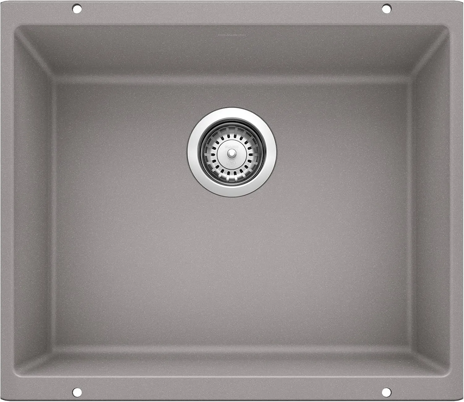BLANCO 513429 Precis SILGRANIT Undermount Kitchen Sink, 20.88" L X 18.13" W X 7.5" D, Metallic Gray
