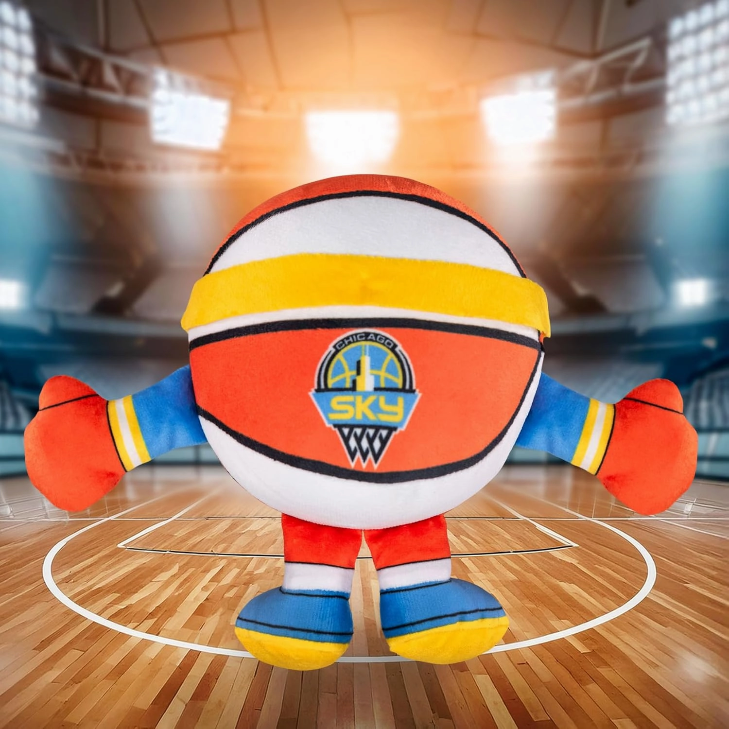 Bleacher Creatures Chicago Sky 8" Kuricha Basketball Sitting Plushie - Soft Chibi Inspired WNBA Plush