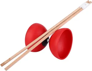 Bnineteenteam Chinese Diabolo Set, The Chinese Yoyo with Colorful Diablolo Sticks and Triple Bearing Design