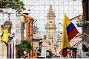 Bogota Colombia NOV 10 2019 View of a Charming Lively Colorful 1000 Piece Wooden Jigsaw Puzzle DIY Children Educational Puzzles Adult Decompression Gift Creative Games Toys Puzzles Home Decor