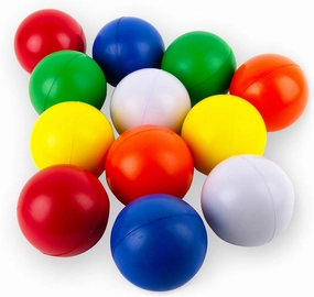 Boley Foam Stress Ball Set - 12 Pack Small Stress Balls for Kids and Adults - Anxiety ADHD Autism and Stress Relief Ball Set - Squishy Squeeze Stretch Round Foam Fidget Balls in Bulk