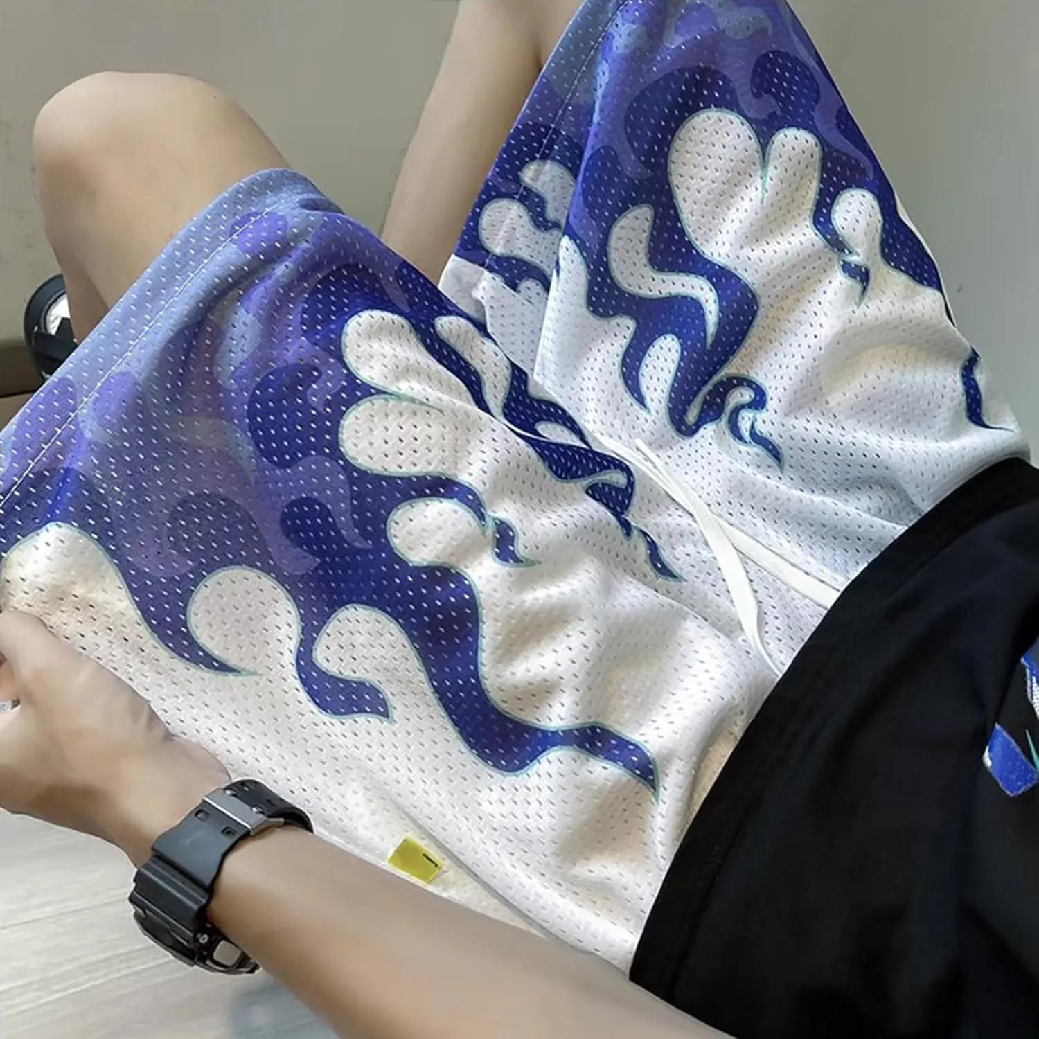 BOOMLEMON Men's Basketball Shorts Casual Workout Athletic Shorts Mesh Graphic Print Running Short Pants