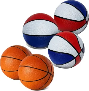 Botabee 5” Foam Mini Basketball for SKLZ Pro Mini Basketball Hoop, 2 Pack | Safe & Quiet Small Basketball andRed, White & Blue Mini Basketball Set for Pop A Shot Basketball Arcade Games