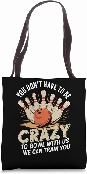 Bowler amateur bowling players bowling sport Funny Bowling Tote Bag
