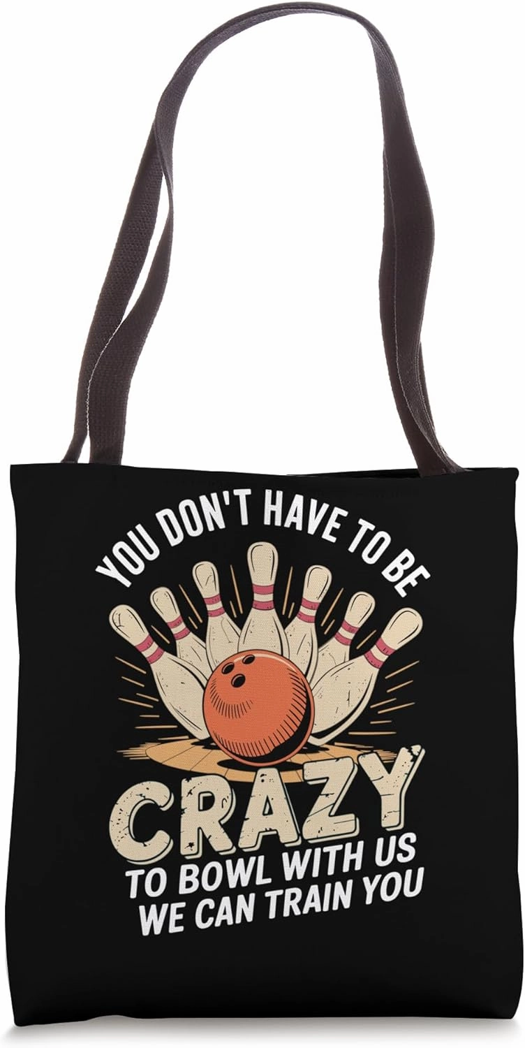 Bowler amateur bowling players bowling sport Funny Bowling Tote Bag