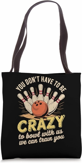 Bowler amateur bowling players bowling sport Funny Bowling Tote Bag