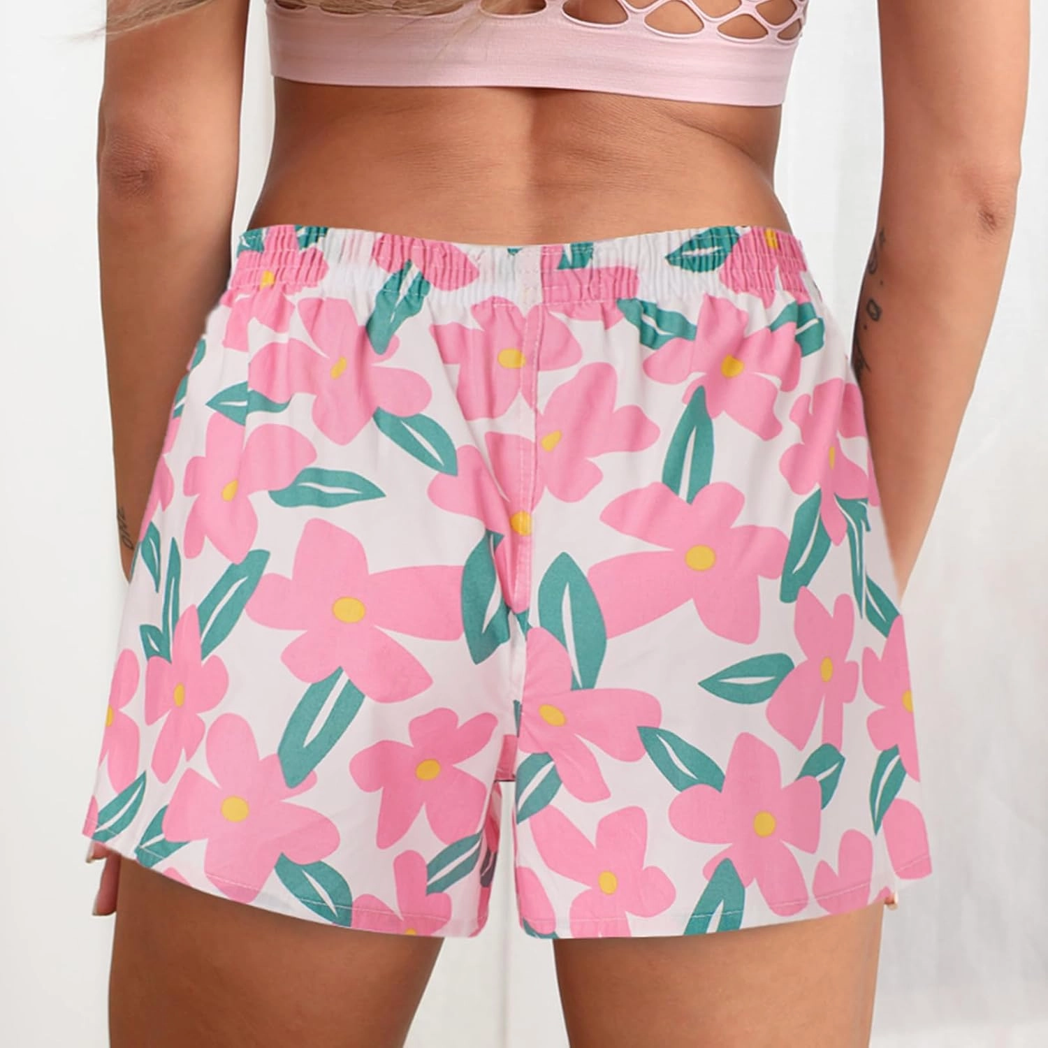 Boxer Shorts for Women Gingham Sleep Y2k Printed Boxers Pj Boxer Short Trendy Checkered Baggy Pj Boxers