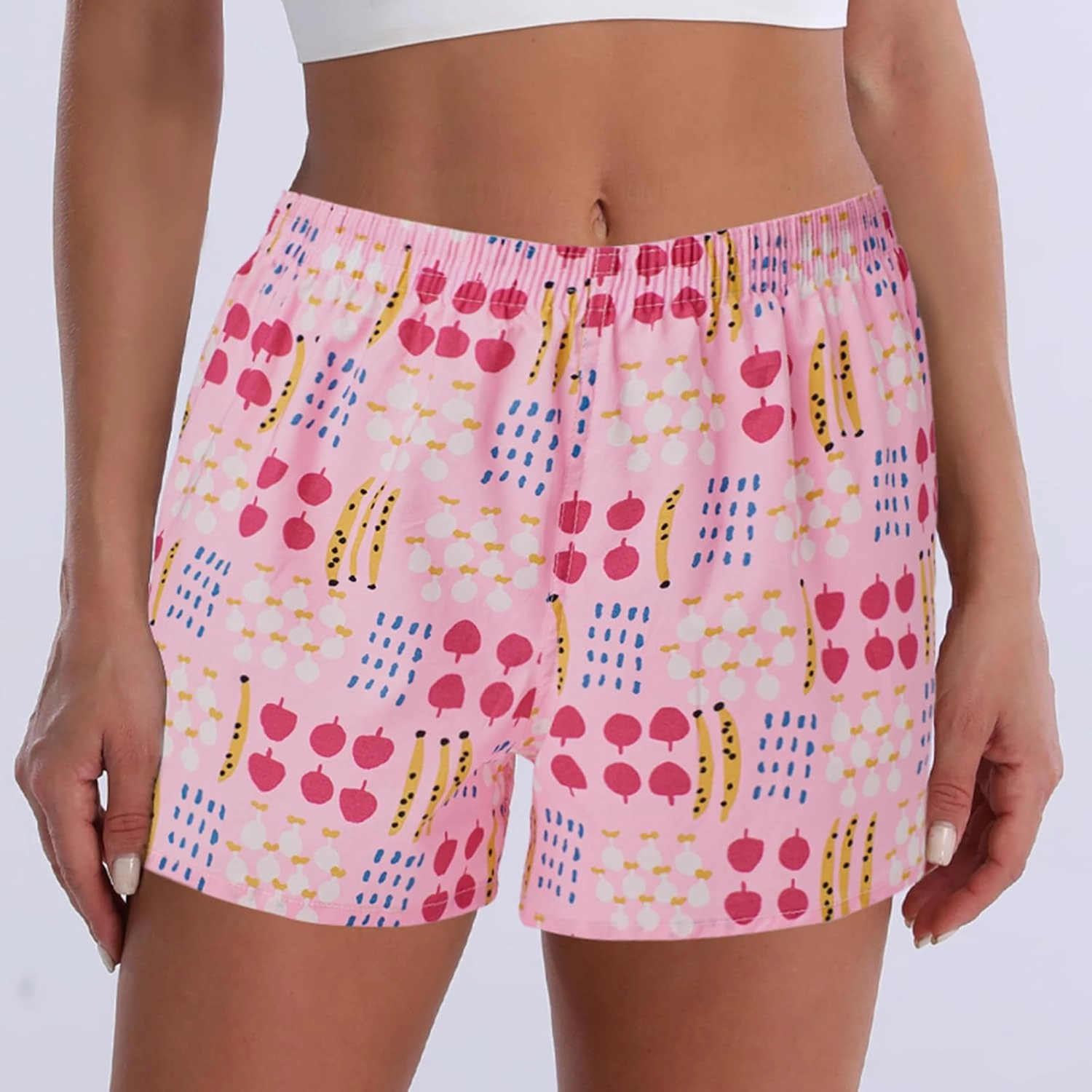 Boxer Shorts for Women Gingham Sleep Y2k Printed Boxers Pj Boxer Short Trendy Checkered Baggy Pj Boxers