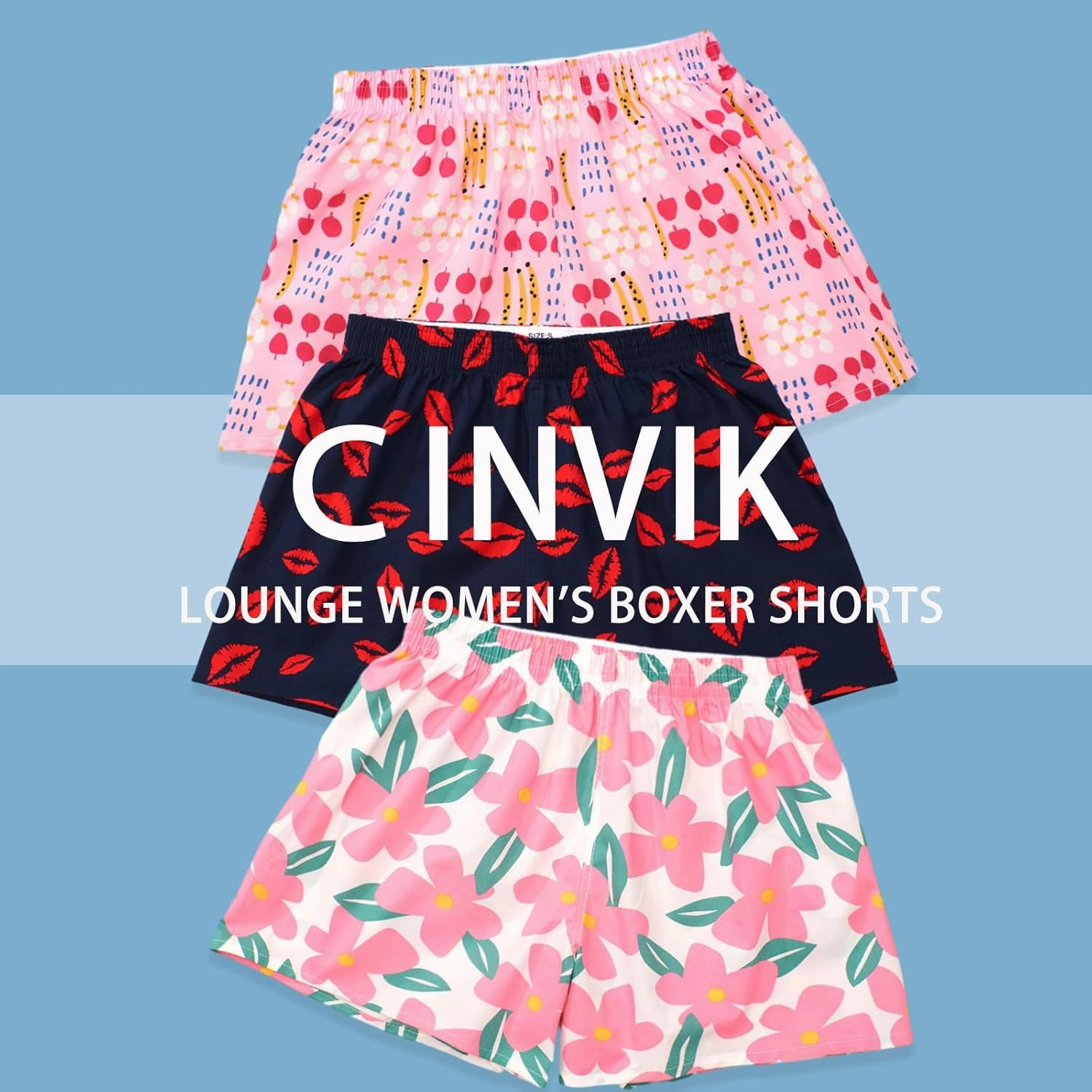 Boxer Shorts for Women Gingham Sleep Y2k Printed Boxers Pj Boxer Short Trendy Checkered Baggy Pj Boxers