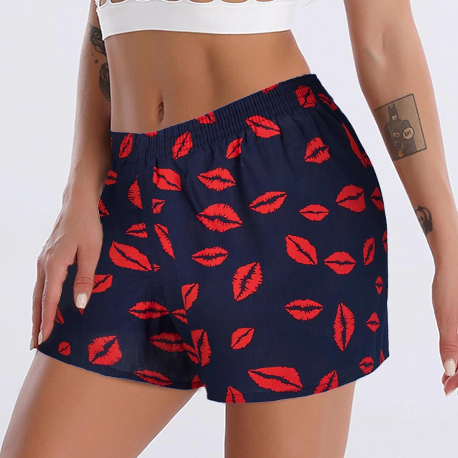 Boxer Shorts for Women Gingham Sleep Y2k Printed Boxers Pj Boxer Short Trendy Checkered Baggy Pj Boxers