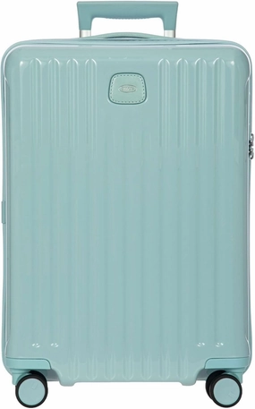 Bric's Positano 21-Inch Spinner - Luxury Carry-On Luggage With Spinner Wheels - Lightweight Suitcases Made From Durable Polycarbonate - Comes with Protective Cover - Light Blue