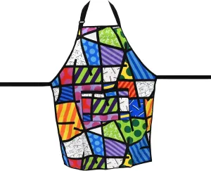 BRITTO Kitchen Apron - 100% Polyester Exterior, 100% Cotton Lining - Colorful Landscape