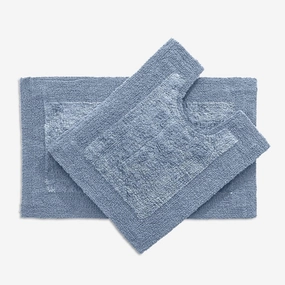 BrylaneHome 2-Pc. Bath Rug Set Mats, Wedgewood Blue