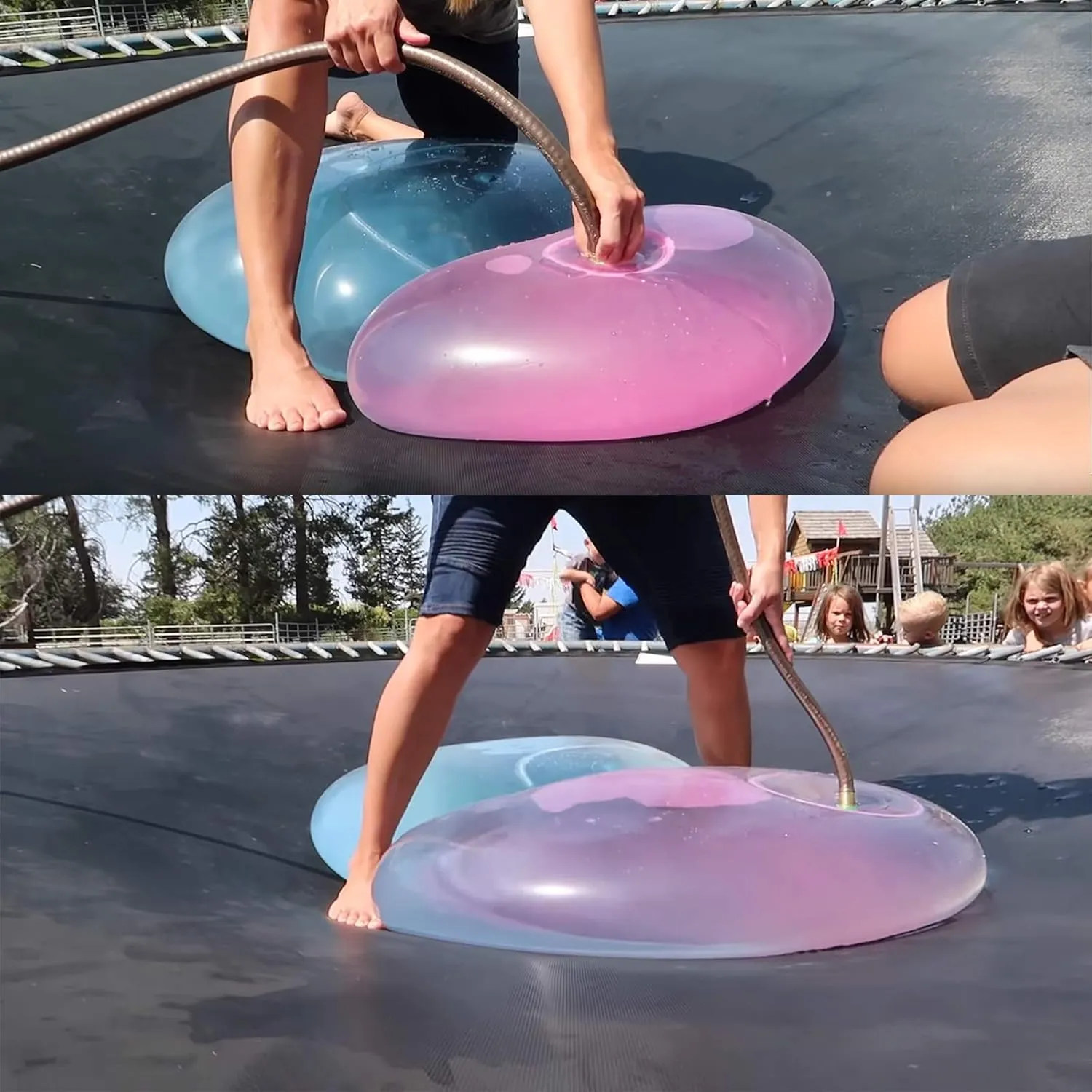 Bubble Ball Toy for Adults Kids Inflatable Water Ball Beach Garden Ball Soft Rubber Ball Outdoor Party 47in (Blue)