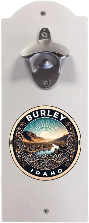 Burley Idaho Souvenir Destination Wall Mounted Bottle Opener White White