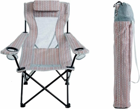 Camping Chairs Folding Beachchair with Carrying Bag Portable Heavy Duty Fishing Seat Lazy Lounge Chair Backrest Mesh Lunch Break Stool Portable Folding Chair