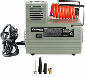 Cannon Sports Electric Ball Inflator Pump with Pressure Gauge – Powerful 1/8 HP Oil-Less Compressor, Inflates Balls, Exercise Balls, Tires, Pool Floats, Air Mattresses, and More