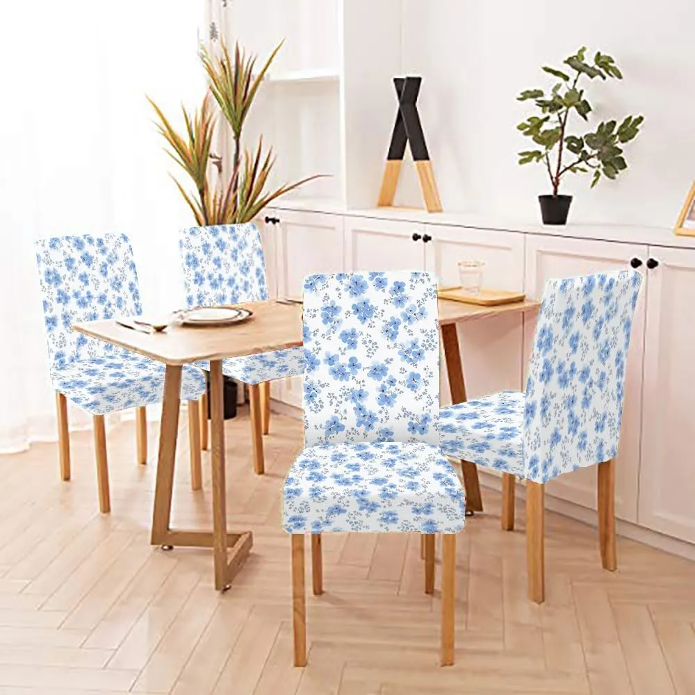 CAPSCEOLL Dining Room Chair Covers Slipcovers Set of 4, Spandex Super Fit Stretch Removable Washable Kitchen Parsons Chair Covers Protector for Dining Room,Hotel,Ceremony,Style-8