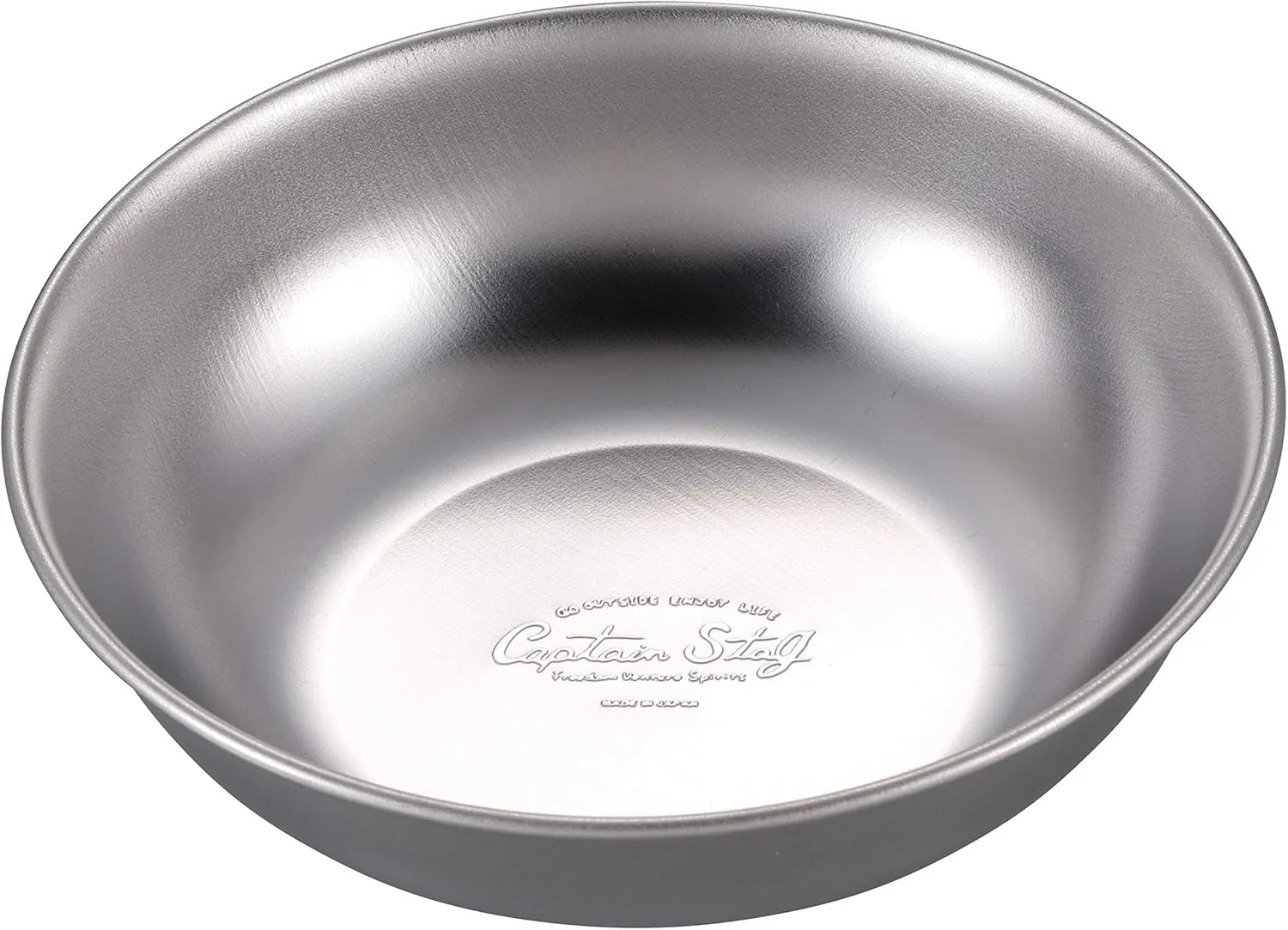 Captain Stag UZ-13313 Stainless Steel Tableware, Plate, Dish, Camping Tableware Set, Divider Plate, 7.3 inches (19 cm), Plate 6.3 inches (16 cm), Ball 6.1 inches (15.5 cm), Made in Japan