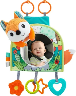 Car Seat Toy, Baby Car Mirror Toy for Baby Rear Facing, Travel Baby Activity Center with Hanging Engaging Toys for Infants Babies 0-6-12-18 Months Boy Girl