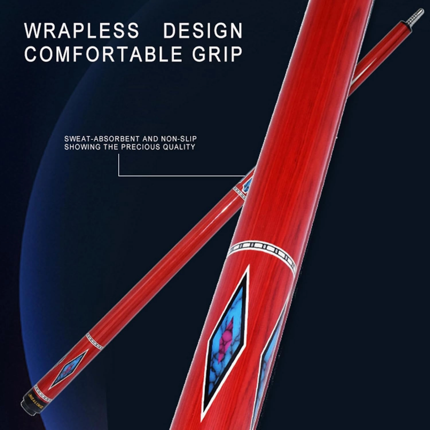 Carbon Fiber Pool Cue – 12.9mm, 14mm and 12.4mm, 2-Piece Billiard Cue Stick for Women/Men, Professional Break Cue for Snooker, 8-Ball, 9-Ball, Home & Club Use