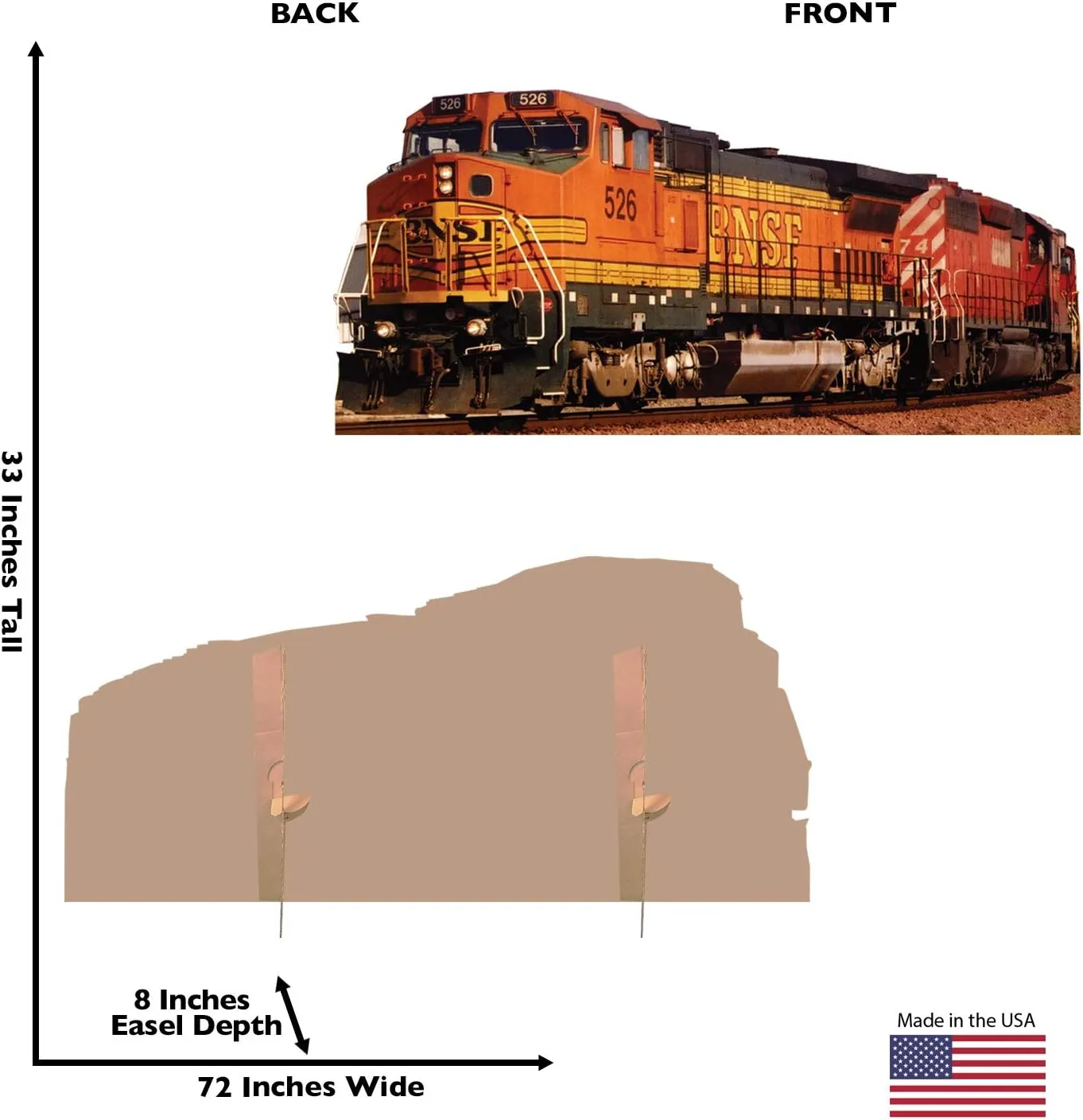 Cardboard People BNSF Train 526 Life Size Cardboard Cutout Standup